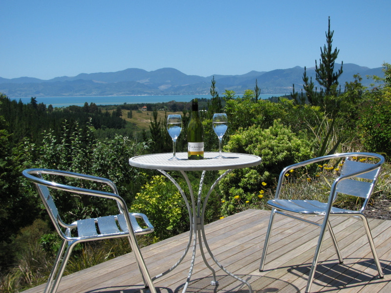 Relax, and enjoy a bottle of local wine overlooking the views of Nelson 